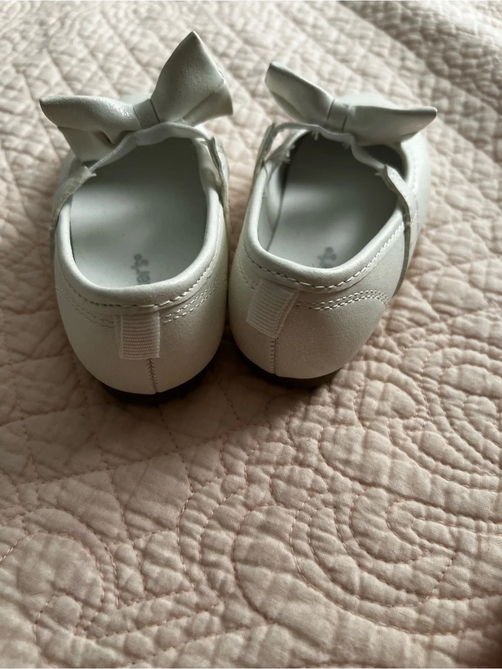 Carter's White Girls Bow Mary Jane Dress Shoes